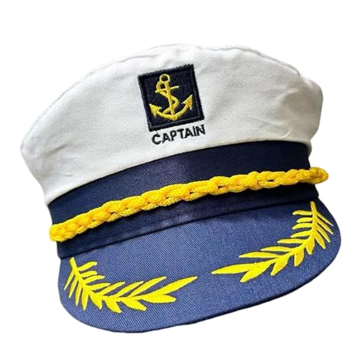 ZYMIADOU Stilvoller Unisex-Matrosenhut, besticktes Design, hochwertiges Polyester, Halloween-Kostüm, Farben, Alltagskleidung, verstellbarer Hut ZYMIADOU Stilvoller Unisex-Matrosenhut, besticktes Design, hochwertiges Polyester, Halloween-Kostüm, Farben, Alltagskleidung, verstellbarer Hut von ZYMIADOU