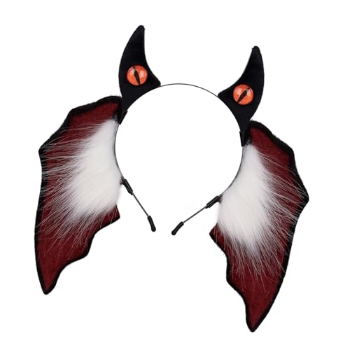 ZYMIADOU Weiche Fledermausflügel-Haar-Accessoire, ergonomisch, flauschig, Kostüm, Stirnbänder für Mädchen, Jungen, Festival, Event, Halloween, Kostümzubehör ZYMIADOU Weiche Fledermausflügel-Haar-Accessoire, ergonomisch, flauschig, Kostüm, Stirnbänder für Mädchen, Jungen, Festival, Event, Halloween, Kostümzubehör von ZYMIADOU