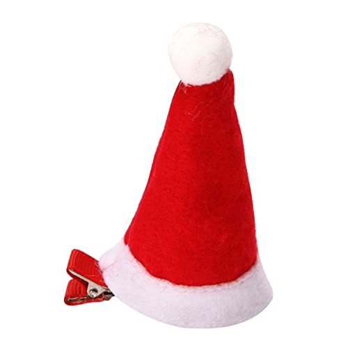 ZYMIADOU Weihnachtsmütze Haarspange Weihnachten Santa Haarnadel Kopfschmuck Plüsch Fascinator Foto Prop Hut von ZYMIADOU