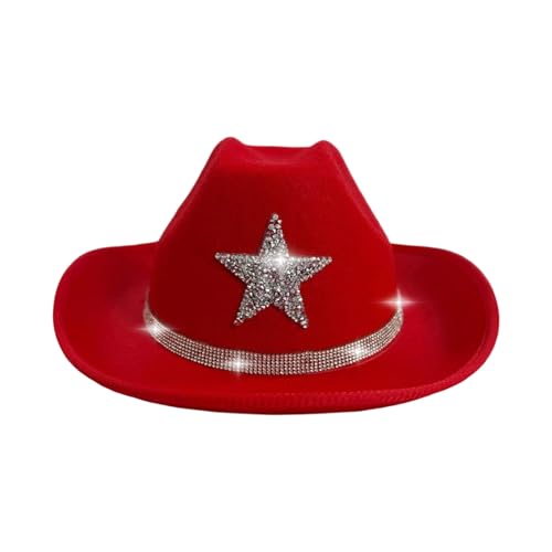 ZYMIADOU Westernhut für Kinder, Strasssteine, Dekoration, weich, bequem, Fedora-Hut für Kinder, Urlaub, Party, Versammlung, Kinder, Strass, Westernhut von ZYMIADOU