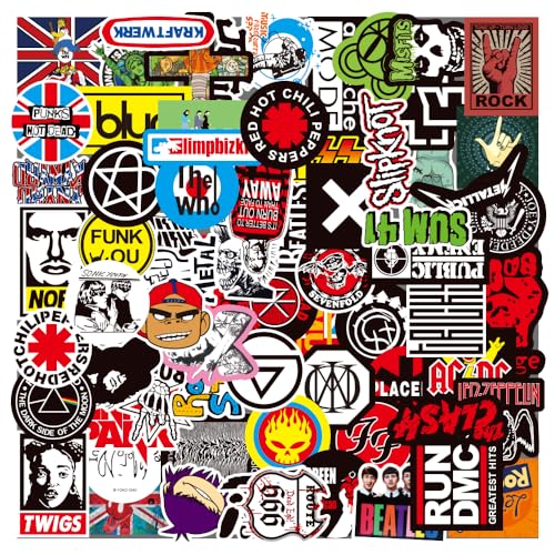 100 Rock Aufkleber für Musikbands | Wasserfeste Vinyl-Aufkleber für Laptops, Wasserflaschen, Motorräder und mehr | Trendiges Hip-Hop- und Graffiti-Design für Jugendliche und Erwachsene 100 Rock Aufkleber für Musikbands | Wasserfeste Vinyl-Aufkleber für Laptops, Wasserflaschen, Motorräder und mehr | Trendiges Hip-Hop- und Graffiti-Design für Jugendliche und Erwachsene von ZYMR