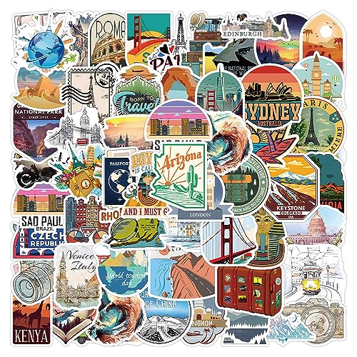Set mit 100 Doodle-Karten-Reise Aufklebern | Vintage Aufkleber mit von Construction | Koffer, Laptop, Helm, Motorrad, Fahrrad | Wiederverwendbarer Doodle-Aufkleber für Reisebegeisterte Set mit 100 Doodle-Karten-Reise Aufklebern | Vintage Aufkleber mit von Construction | Koffer, Laptop, Helm, Motorrad, Fahrrad | Wiederverwendbarer Doodle-Aufkleber für Reisebegeisterte von ZYMR