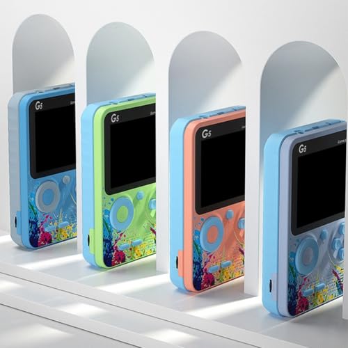 Nehmen Sie Nostalgie überall hin mit für die G5-Handheld-Spielekonsole mit 500 Retro-Spielen und TV-Ausgang (blau) von ZYNCUE