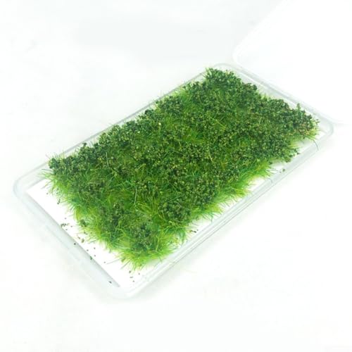 Verschönern Sie Ihr Diorama mit statischem Gras für Büschelstrauchbüschel, geeignet für verschiedene Modelle (Dschungelgrün, 28 Stück) von ZYNCUE