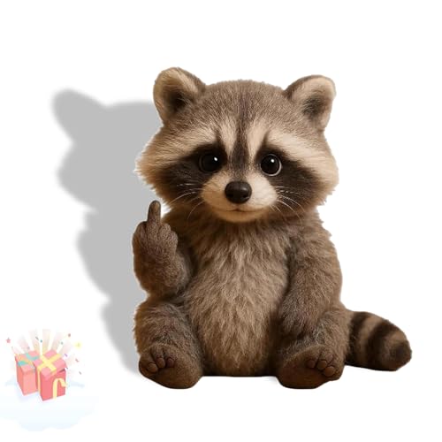 Stofftier Mittelfinger, Haltung Finger Plush Tiere, Stresslinderung, Humorvoll Desktop Dekoration, Süß Weich, Zeigen Mutige PersöNlichkeit, Geschenk Für Familie Und Freunde von ZYNGYB