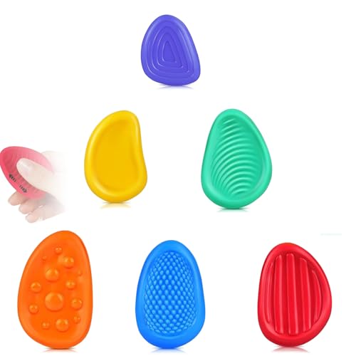 Sensorische Steine, Sinnesspielzeug, Fidget-Spielzeug FüR Erwachsene, Sinnesspielzeug Zur Beruhigung, Unterhaltung Und Stresslinderung（6PCS） von ZYNJBB