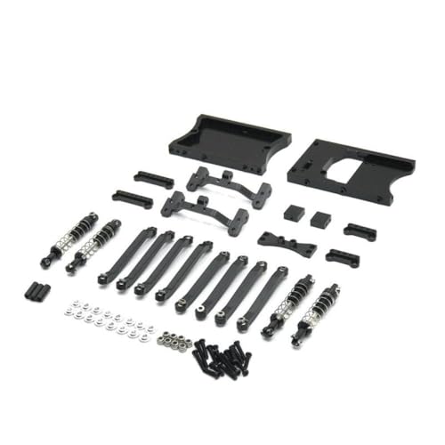 1 12 Maßstab Mn Modell D91 D96 MN98 99S RC -Auto -Upgrade -Kit mit Metallfixierstangen Lenkung für Kabine und Schwanzstrahl Ersatzteile kompatibel mit verschiedenen RC -Modellen von 1 12 Skala(Black) von ZYPMoTo