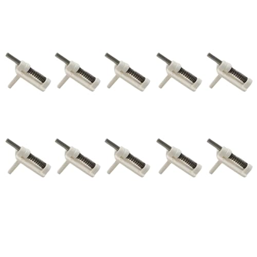 10pcs Canopy Hatch Lock Latch Federstifte für RC Model Kabinentür Schnalle Cockpit Motorhaubenfix(Short Type White) von ZYPMoTo