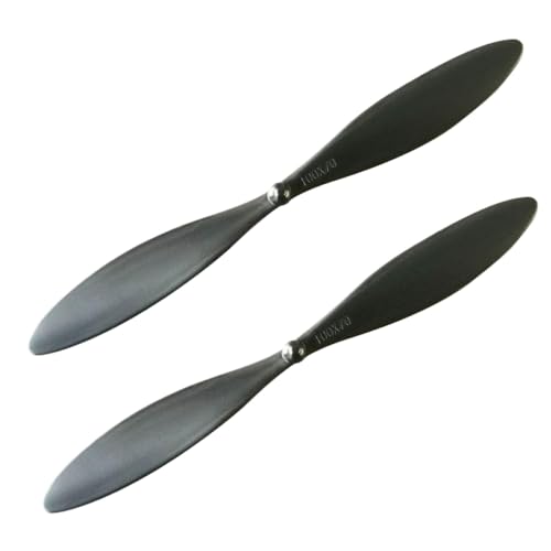 2pcs 100x70mm langsame Fliegenpropeller 100mm Länge 1mm Loch Dia 2 Paddel Leichte Requisiten für RC-Ebene kompatibel mit 6-7 mm Motor von ZYPMoTo