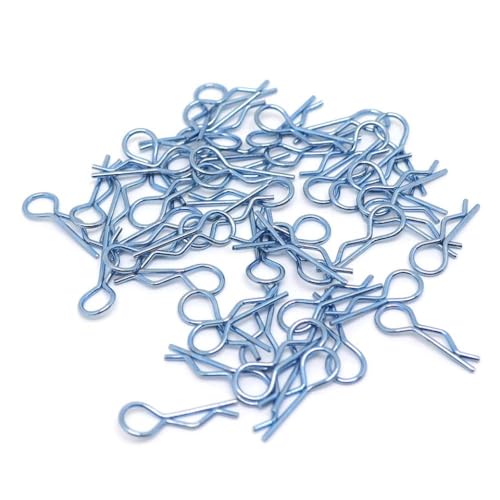 8pcs 100pcs Universal Edelstahl R Clip Pin kompatibel mit 1 10 1 12 Skalierungs -RC -Automodellen für den Ersatz für Himoto -Aftermarket(100PCS Blue) von ZYPMoTo