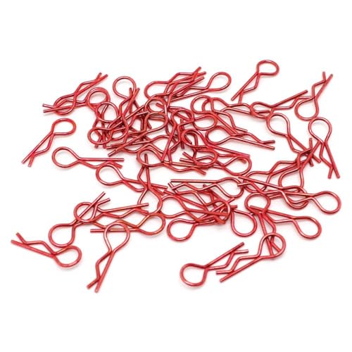 8pcs 100pcs Universal Edelstahl R Clip Pin kompatibel mit 1 10 1 12 Skalierungs -RC -Automodellen für den Ersatz für Himoto -Aftermarket(100PCS Red) von ZYPMoTo