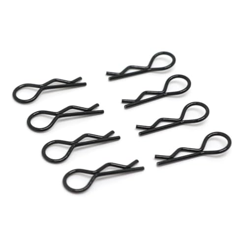 8pcs 100pcs Universal Edelstahl R Clip Pin kompatibel mit 1 10 1 12 Skalierungs -RC -Automodellen für den Ersatz für Himoto -Aftermarket(8PCS Black) von ZYPMoTo