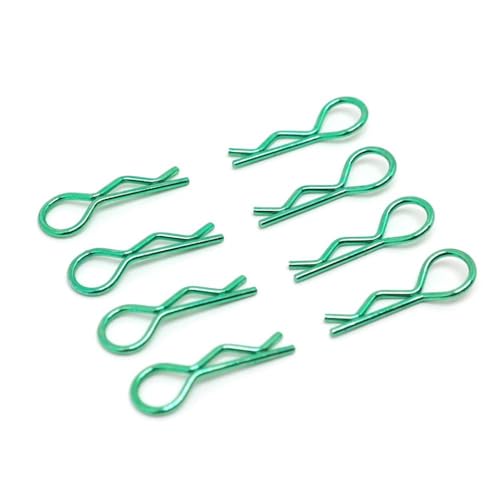 8pcs 100pcs Universal Edelstahl R Clip Pin kompatibel mit 1 10 1 12 Skalierungs -RC -Automodellen für den Ersatz für Himoto -Aftermarket(8PCS Green) von ZYPMoTo