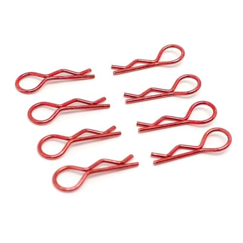 8pcs 100pcs Universal Edelstahl R Clip Pin kompatibel mit 1 10 1 12 Skalierungs -RC -Automodellen für den Ersatz für Himoto -Aftermarket(8PCS Red) von ZYPMoTo