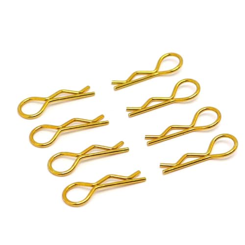 8pcs 100pcs Universal Edelstahl R Clip Pin kompatibel mit 1 10 1 12 Skalierungs -RC -Automodellen für den Ersatz für Himoto -Aftermarket(8PCS Yellow) von ZYPMoTo