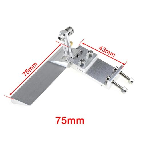 ZYPMoTo 1 PCs 75 mm 95 mm Aluminiumsaug Wasser Ruderkompatibel mit Fernbedienung RC -Booten Metall -Upgrade Teil für RC -Bootszubehör(Silver 75mm) von ZYPMoTo