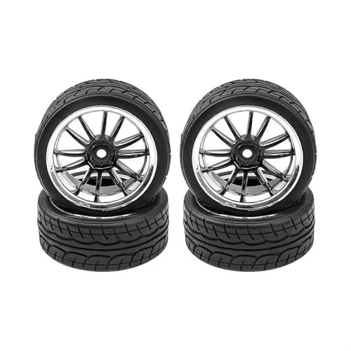 ZYPMoTo 10pcs 1 10 Skala Rcally mit 12 mm Hex auf Straßenkautschuk -Reifen kompatibel(Black) von ZYPMoTo