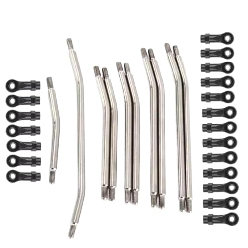 ZYPMoTo 10pcs 313mm Edelstahlverknüpfungsstange Set mit Nylonkugel -Ende kompatibel mit 1 10 -Skala -RC -Autos wie Modell 90046 für die Lenkverbindung ZYPMoTo 10pcs 313mm Edelstahlverknüpfungsstange Set mit Nylonkugel -Ende kompatibel mit 1 10 -Skala -RC -Autos wie Modell 90046 für die Lenkverbindung von ZYPMoTo