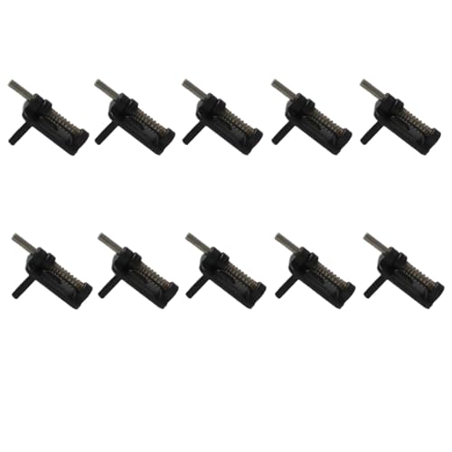 ZYPMoTo 10pcs Canopy Hatch Lock Latch Federstifte für RC Model Kabinentür Schnalle Cockpit Motorhaubenfix(Short Type Black) von ZYPMoTo