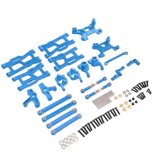 ZYPMoTo 124008 124010 RC 1 12 Maßstab Metall -Upgrade -Teile 8 Stück Set für kompatible Fernbedienungsauto -Schaukelarm und Lenkbecher(Blue) von ZYPMoTo