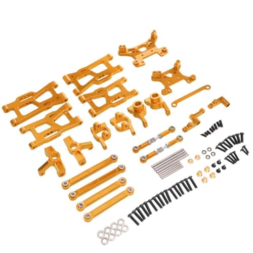 ZYPMoTo 124008 124010 RC 1 12 Maßstab Metall -Upgrade -Teile 8 Stück Set für kompatible Fernbedienungsauto -Schaukelarm und Lenkbecher(Gold) von ZYPMoTo