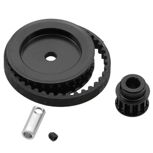 ZYPMoTo 12T 30T -Gürtelantriebsübertragungsgetriebe -System kompatibel mit 1/10 Skala RC Crawler Car Upgrade DIY -Teile passt TRX6 -Chassis -Modelle an(Black) von ZYPMoTo