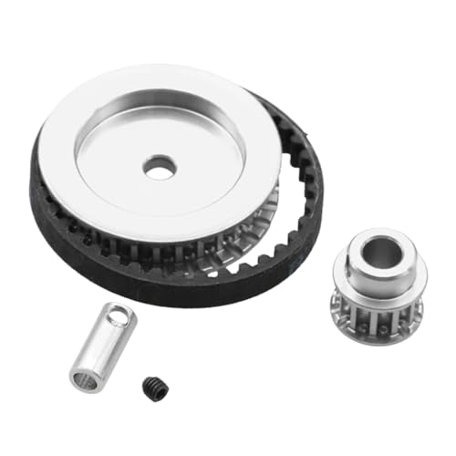 ZYPMoTo 12T 30T -Gürtelantriebsübertragungsgetriebe -System kompatibel mit 1/10 Skala RC Crawler Car Upgrade DIY -Teile passt TRX6 -Chassis -Modelle an(Silver) von ZYPMoTo