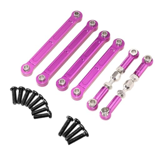 ZYPMoTo 144001 144010 124016 124018 124007 124017 124019 124008 124007 124010 Ersatzstäbe für RC -Auto -Metall -Upgrade kompatibel mit verschiedenen Fernbedienungsfahrzeugen(Purple) von ZYPMoTo