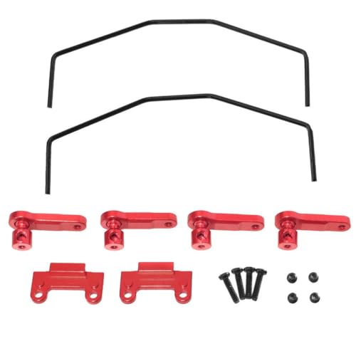 ZYPMoTo 144001 144010 124016 124018 124007 124017 124019 RC-Auto-Metall-Upgrade-Teile Anti-Roll-Stange Set kompatibel mit 1 10-Skala-Fernbedienungsfahrzeugen(Red) von ZYPMoTo