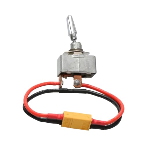 ZYPMoTo 1PCS 50A -Strecke Schalter Off Controller 12V 24 V 64V Metallwipp mit XT60 T -Steckeranschluss für RC -Köderboot -Yacht -kompatibel mit Standard -Marine -Geräten(with XT60 Plug) von ZYPMoTo