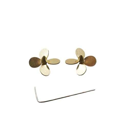 ZYPMoTo 1Pair DIY Model Ship Propellerwelle 16mm 18 mm Durchmesser mit 4 Löchern 2 mm Größe Kupferpaddel 16x2mm 18x2mm kompatibel mit RC -Simulationsbooten und ähnlichem Handwerk(1pair 16x4x2mm) von ZYPMoTo