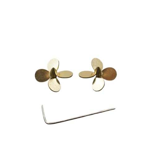 ZYPMoTo 1Pair DIY Model Ship Propellerwelle 16mm 18 mm Durchmesser mit 4 Löchern 2 mm Größe Kupferpaddel 16x2mm 18x2mm kompatibel mit RC -Simulationsbooten und ähnlichem Handwerk(1pair 18x3.6x2mm) von ZYPMoTo