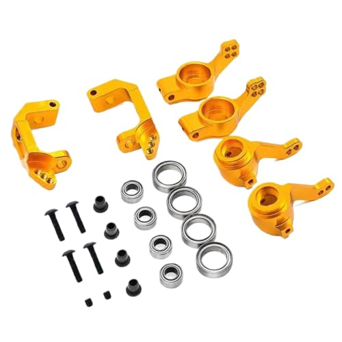 ZYPMoTo 1Set 1 10 Aluminiumlenker -Upgrade -Kit kompatibel mit 94123 94111 94107 94170 RC -Autos Inklarierter Kugellagerteile 102010 102011(Yellow) von ZYPMoTo
