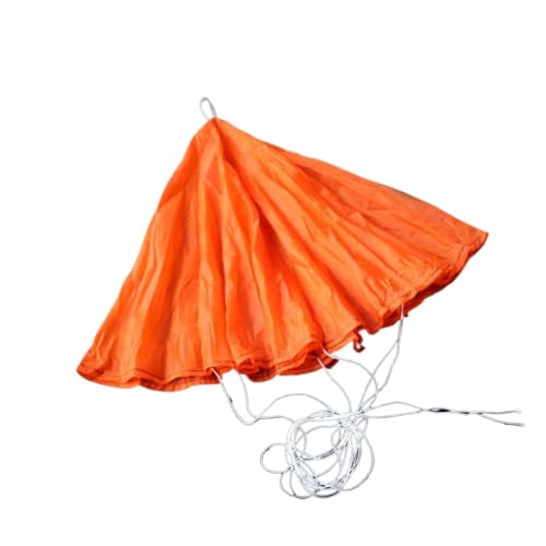 ZYPMoTo 1pcs 70 cm runde Fallschirm Stoff Tränenresistent recycelbare Anti -Fall -Schutz für UAV -Drohnenlandung kompatibel mit den meisten RC -Flugzeugmodellen(Orange 100cm) von ZYPMoTo