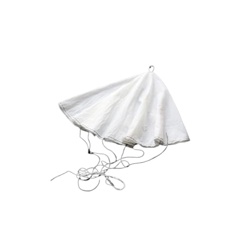 ZYPMoTo 1pcs 70 cm runde Fallschirm Stoff Tränenresistent recycelbare Anti -Fall -Schutz für UAV -Drohnenlandung kompatibel mit den meisten RC -Flugzeugmodellen(White 70cm) von ZYPMoTo