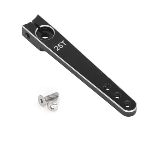 ZYPMoTo 1pcs Aluminium Metall Servo Arm Horn 25T Schwingarm 1 1,25 1,5 1,75 2 Zoll kompatibel mit RC -Flugzeugservo- und RC -Auto -Servo -Teilen kompatibel(Black 2.0in) von ZYPMoTo