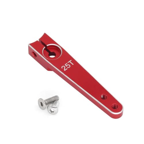 ZYPMoTo 1pcs Aluminium Metall Servo Arm Horn 25T Schwingarm 1 1,25 1,5 1,75 2 Zoll kompatibel mit RC -Flugzeugservo- und RC -Auto -Servo -Teilen kompatibel(Red 1.5in) von ZYPMoTo