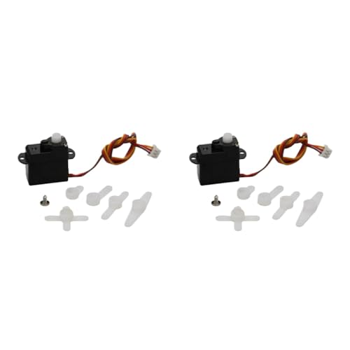 ZYPMoTo 2PCS 2G Digitales Servolenker mit 1. 25mm 1. 0mm 3p JST -Terminals JR -Stecker kompatibel für RC Fixed Fling Aircraft Drohnenmodelle(JST-1.25mm 3.7V) von ZYPMoTo