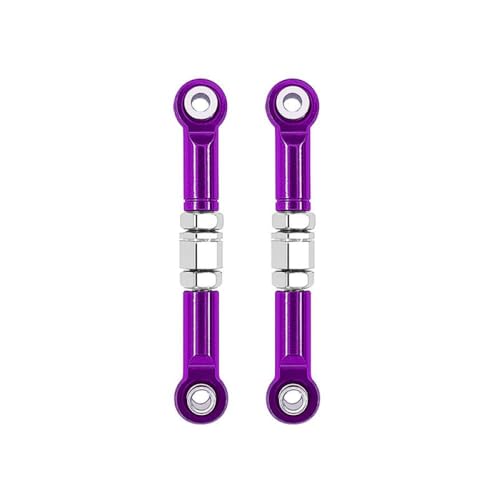 ZYPMoTo 2pcs Metall Frontlenker Lenkpfahlungslinks mit 1/16 RC Cars FITS -Modelle H16 16207 16208 16209 16210 Ersatzteile Zubehör(Purple) von ZYPMoTo