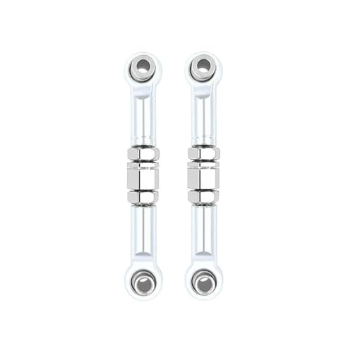 ZYPMoTo 2pcs Metall Frontlenker Lenkpfahlungslinks mit 1/16 RC Cars FITS -Modelle H16 16207 16208 16209 16210 Ersatzteile Zubehör(Silver) von ZYPMoTo