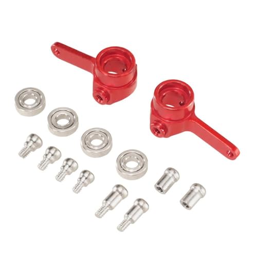 ZYPMoTo 2pcs Metall -Frontlenker mit den Lagern passt 284131 284161 284010 kompatibel mit K969 K979 K989 K999 P929 P939 RC -Autoteile Upgrade Ersatz(Red) von ZYPMoTo