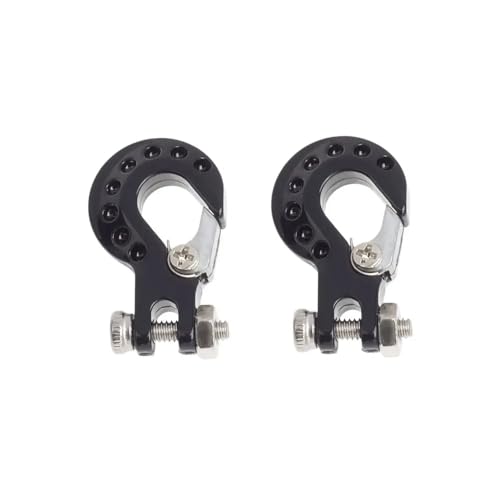 ZYPMoTo 2pcs Metall Trailer Hook Winch Hook Accessoire kompatibel mit 1 10 -Skala RC Crawler Car Teile Simulationsdekoration(Black) von ZYPMoTo