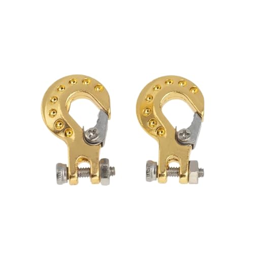 ZYPMoTo 2pcs Metall Trailer Hook Winch Hook Accessoire kompatibel mit 1 10 -Skala RC Crawler Car Teile Simulationsdekoration(Yellow) von ZYPMoTo