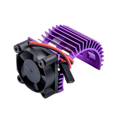 ZYPMoTo 30 x 30 mm Aluminiummotor Wärmekühlkörper mit Kühllüfter 5-7 2 V kompatibel mit 2838 2845 2850 380 390 Motoren Anpassungen 28006 1 16 RC-Upgrade-Teile(Purple) von ZYPMoTo