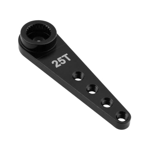 ZYPMoTo 37 mm Metalllenker -Servo -Armverlängerungshorn 25T 24T 23T für 1 10 -Skala -RC -Autos -Boote Krabler mit verschiedenen RC -Modellen SCX01 kompatibel(25T Balck) von ZYPMoTo