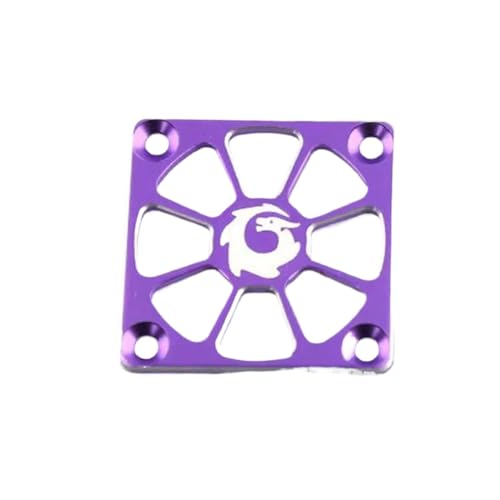 ZYPMoTo 40x40 mm Aluminium -Lüfterschutz mit RC -Motor und ESC -Kühlventilatoren belüftetes Entwurf passt 1/8 bis 1/10 Modelle(Purple) von ZYPMoTo