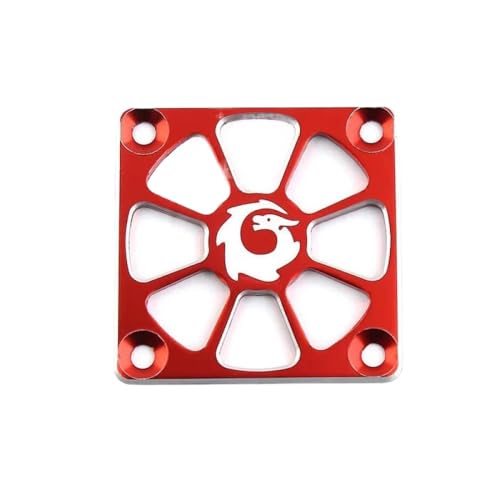 ZYPMoTo 40x40 mm Aluminium -Lüfterschutz mit RC -Motor und ESC -Kühlventilatoren belüftetes Entwurf passt 1/8 bis 1/10 Modelle(Red) von ZYPMoTo