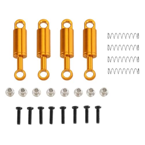 ZYPMoTo 4PCS -Metall -Upgrade -Teile mit Federschockdämpfer für 1 28 -Skala -RC -Autos kompatibel mit den Modellen 284131 284010 284161 K989 K969(Gold) von ZYPMoTo