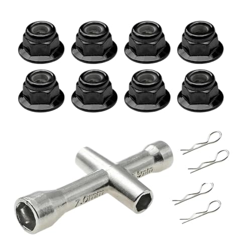 ZYPMoTo 4mm 5mm 5. 5mm 7 mm Sechskantschlüssel Set 1-2pcs kompatibel mit 1 10-Skala-RC-Autos und Crawler-Models Socket Tool für RC-Fahrzeugwartung(1 Set Black) von ZYPMoTo