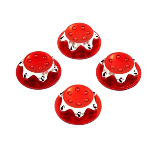 ZYPMoTo 4pc Aluminiumrad -Hub -Hub -Abdeckung 17mm Sechskantmutterstaubabdeckung für 1 8 -Skala RC -Modellauto kompatibel mit verschiedenen Straßenfahrzeugen Anti -Skid -Rad -Beschützer(Red) von ZYPMoTo